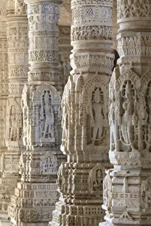 Images Dated 13th January 2014: India, Rajasthan, Ranakpur Jain Temple