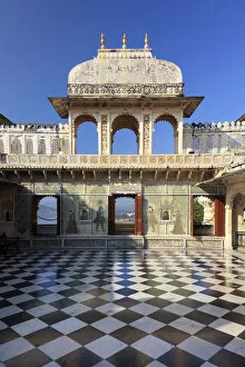 India, Rajasthan, Udaipur, City Palace Complex