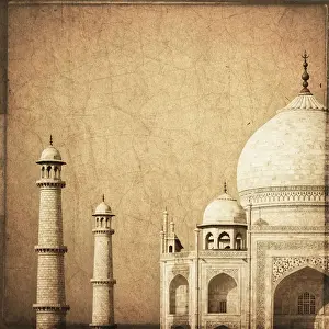 Agra Prints: India, Uttar Pradesh, Agra, Taj Mahal (UNESCO site)