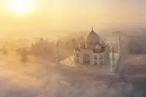 Agra Prints: India, Uttar Pradesh, Agra, Taj Mahal (UNESCO World Heritage Site)