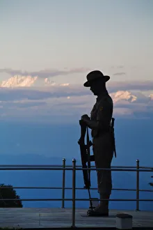 West Bengal Prints: India, West Bengal, Darjeeling, Batasia Loop, Gorkha war memorial