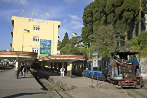 West Bengal Prints: India, West Bengal, Darjeeling, Darjeeling Train station, Steam Toy Train