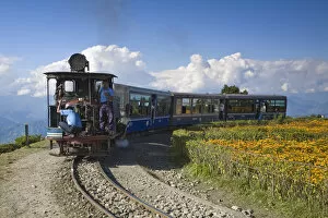 Images Dated 13th January 2009: India, West Bengal, Darjeeling, Batasia Loop, Steam train of the Darjeeling Himalayan