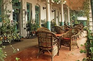 Images Dated 16th July 2010: India, West Bengal, Darjeeling. The terrace of the Darjeeling Club, formerly Planters Club