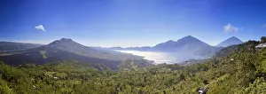 Indonesia, Bali, the caldera of Gunung Batur Volcano and Danau Batur Lake