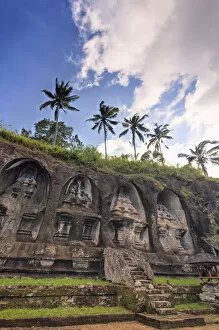 Indonesia, Bali, the rock cut shrines (11th-century) of Gunung Kawi
