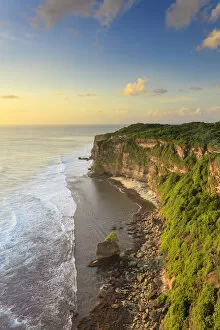Images Dated 1st July 2013: Indonesia, Bali, rugged cliffs at Uluwatu Clifftop temple