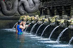 Indonesia, Bali, Tirta Empul water temple located near the town of Tampaksiring
