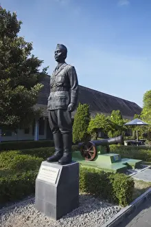 Javanese Prints: Indonesian military statue inside Dutch fort of Benteng Vredeburg, Yogyakarta, Java