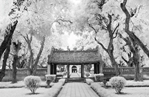 Hanoi Prints: Infrared photograph, Temple of Literature, Hanoi, Vietnam