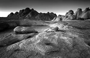 Infrared Prints: Infrared view of ancient granite rocks, Spitzkoppe, Namib Desert, Namibia, Africa