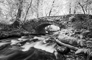 Infrared Prints: Infrared view of Buckland Bridge and the River Webburn
