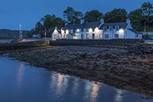 B And Prints: Inn at Ardgour on Loch Linnhe in the evening, Corran, Highlands, Scotland, Great Britain