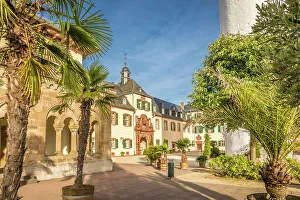Portal Prints: Inner courtyard of Bad Homburg Castle in front of the Heights, Taunus, Hesse, Germany