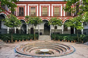 Baroque Style Prints: Inner courtyard of the Hospital de los Venerables Sacerdotes or Hospital of the Venerable