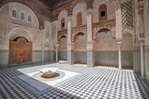Marocco Prints: Interior of the Al-Attarine madrasa in the medina of Fez