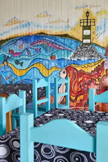 Paintings Prints: Interior of the Alma Patagonica'restaurant in the town of Camarones