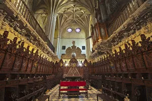 Interior detail of the Basilica de Santa Maria, Arcos De la Fontera, Cadiz Province