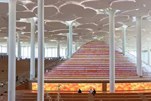 Inside Prints: Interior of Beijing City Library, Tongzhou, Beijing, China