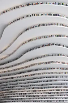 Inside Prints: Interior of Binhai Library, Tianjin, China