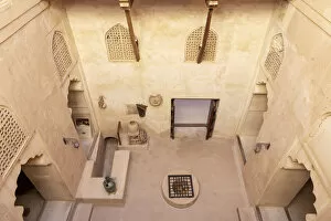 Islamic Architecture Collection: Interior courtyard in the restored Bahla Fort, Tanuf, Oman