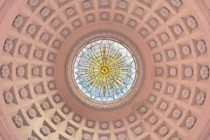 Stained Glass Prints: Interior dome vitreaux of the Buenos Aires City Legislature Palace