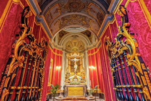 Inside Prints: The Interior of Metropolitan Cathedral of Saint Paul, Mdina, Malta, Southern Europe