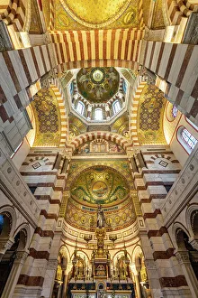 South Of France Gallery: Interior of Notre-Dame de la Garde, Marseille, Provence-Alpes-Cote d'Azur, France