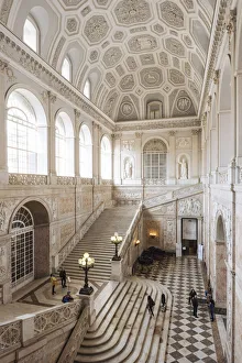 Naples Prints: Interior of Palazzo Reale di Napoli, Naples, Italy, Europe