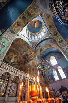 Orthodox Church Prints: Interior of Sioni Cathedral (Cathedral of Saint Mary of Zion), Tbilisi, Georgia