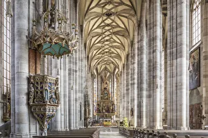 Mittelfranken Prints: Interior of the St. Georgs-Munster in the old town of Dinkelsbühl