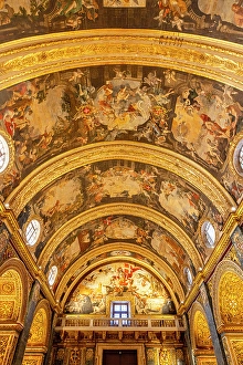 House Of Worship Prints: Interior of St. John's Co-Cathedral, Valletta, Malta, Southern Europe