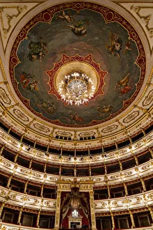 Theatre Prints: The Interior of Teatro Regio. Parma, Emilia Romagna, Italy