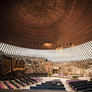 Images Dated 18th December 2019: Interior of Temppeliaukion Church, Helsinki, Finland