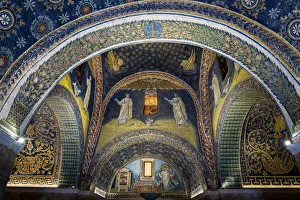 Interior view of Mausoleum of Galla Placidia. Ravenna, Emilia Romagna, Italy