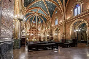 Aragon Prints: Interior view of San Pedro church, Teruel, Aragon, Spain