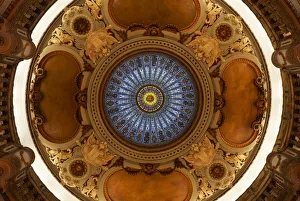 Interior vitreaux dome inside Palacio Paz