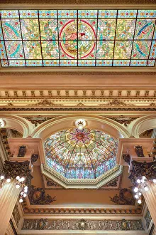 Opera House Gallery: Interior vitreaux of the 'Teatro Colon' Opera House, San Nicolas, Buenos Aires, Argentina