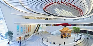 Ceiling Gallery: Interior of Xiqu Centre, West Kowloon, Hong Kong, China