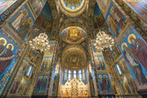 Interiors of the Church of the Saviour on Spilled Blood. Saint Petersburg, Russia