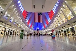 Images Dated 28th September 2022: Interiors of the World Trade Center station (PATH), known also as Oculus