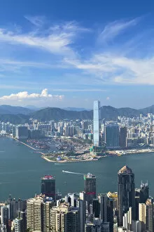 Images Dated 8th June 2018: International Commerce Centre (ICC) and Kowloon from Victoria Peak, Hong Kong Island