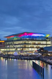 International Convention Centre at dusk, Darling Harbour, Sydney, New South Wales