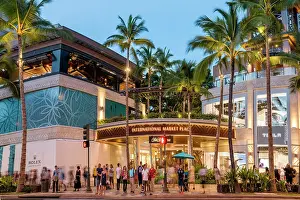 Shopping Mall Prints: International Market Place, Shopping Mall Waikiki Honolulu