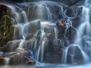 Intimate Landscape Prints: Intimate view of cascading water on the Sand River in Lake Superior Provincial Park
