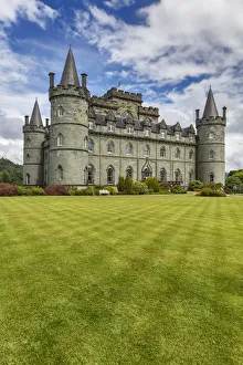 18th Century Prints: Inverary castle (1749), Argyll, Scotland, UK