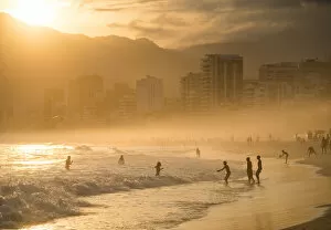 Ipanema Beach at Sunset, Rio de Janeiro, Brazil