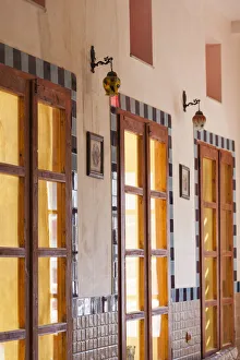 Abyaneh Gallery: Iran, Central Iran, Abyaneh, window detail, country inn