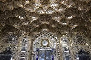 Iranian Gallery: Iran, Central Iran, Esfahan, Decorative Arts Museum, interior detail