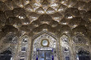 Islamic Republic Prints: Iran, Central Iran, Esfahan, Decorative Arts Museum, interior detail